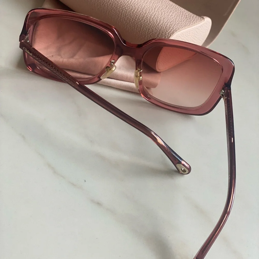 Chloe Pink Sunglasses with Ombré Lens - Picture 7 of 8